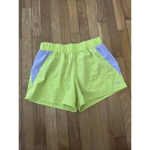 Outdoor Research Bright Yellow Green and Purple Running Shorts Women's Size L